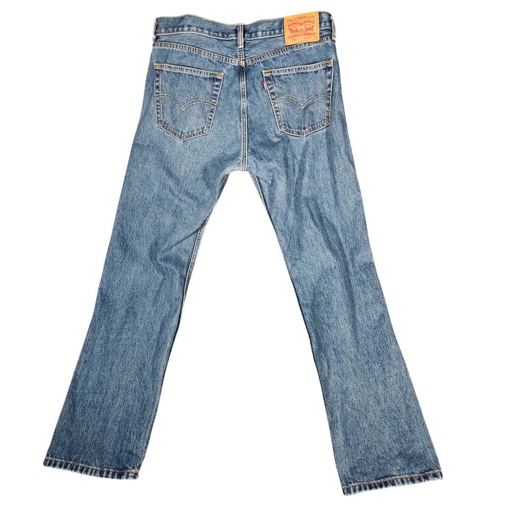 Levi's 505 Jeans Men's‎ 34X32 Blue Excellent Regular Fit Straight Leg 00505-4891 - Picture 10 of 13